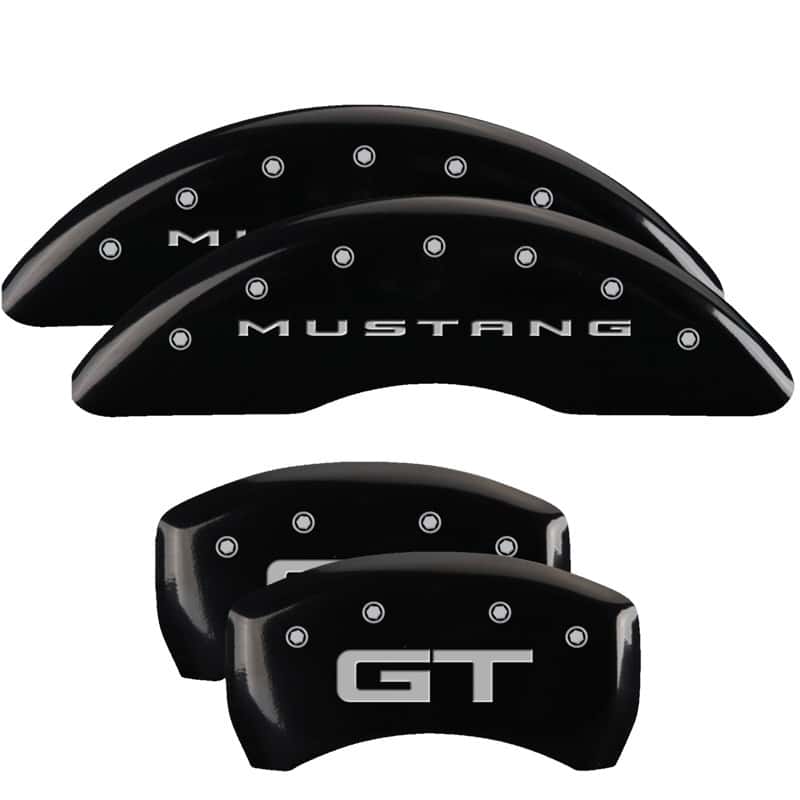 MGP — MGP 4 Caliper Covers Engraved Front 2015/Mustang Engraved Rear 2015/GT Black finish silver ch
Caliper Covers - view 1