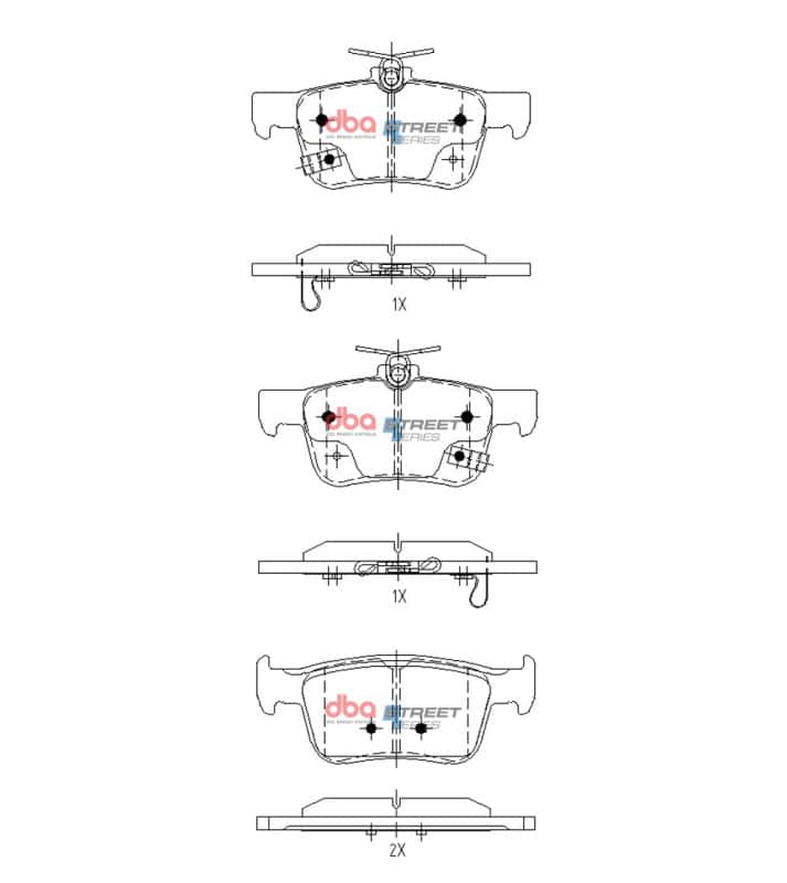 DBA — DBA 2019+ Honda Accord 2.0L Hybrid Street Series Rear Brake Pads
Brake Pad - view 1