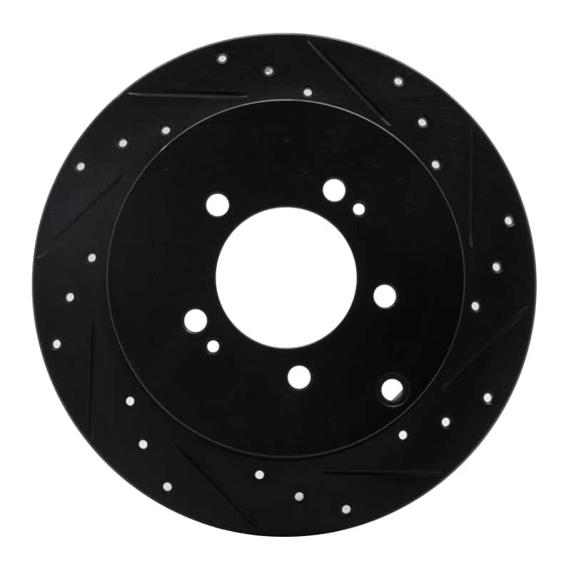 R1 Concepts — R1 07-15 Mitsubishi Lancer Rear Right Drilled & Slotted Black Brake Rotor
R1 Brake Rotor Drill - view 1