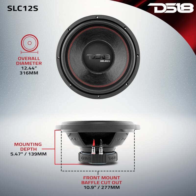 DS18 — DS18 12in Select Subwoofer 250 Watts RMS 4 ohm SVC - view 6