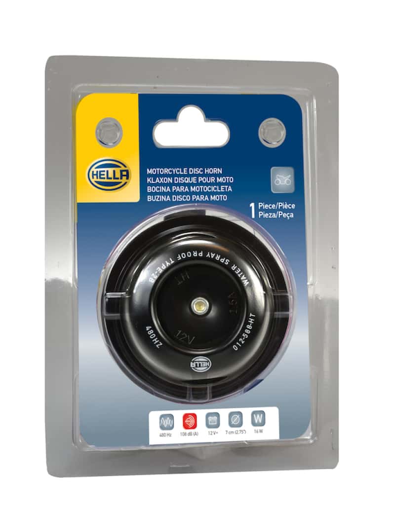 Hella — Hella Horn Bl Blk Disc Ht Mcycle 12V Univ - view 7