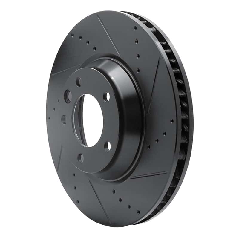 R1 Concepts — R1 03-15 Audi Q7 Left Front Drilled & Slotted Black Brake Rotor
R1 Brake Rotor Drill - view 2