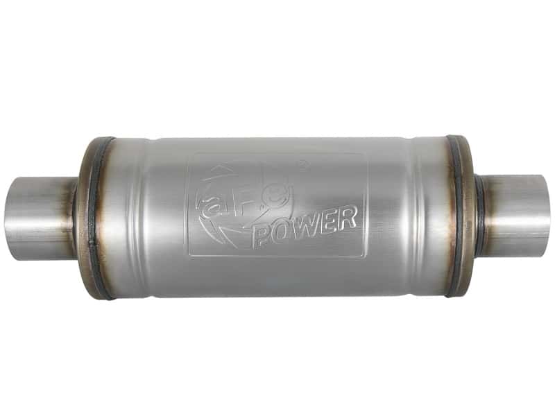 aFe — aFe MACH Force-Xp 409 SS Muffler 3in Center/Center 14in L x 6in Dia - Round Body
MACH ForceXp Muffler - view 2