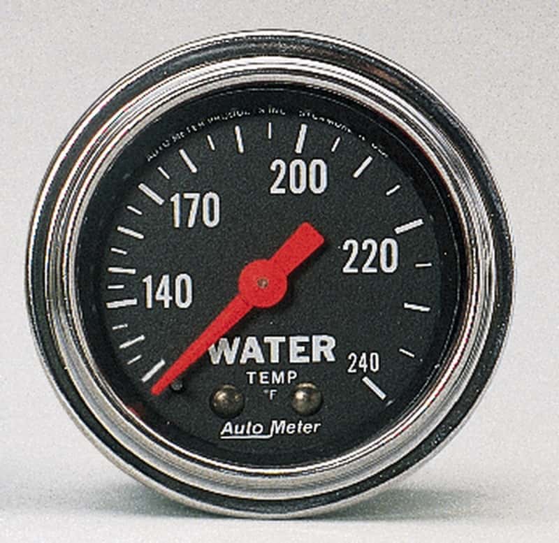 AutoMeter — AutoMeter Gauge Water Temp 2-1/16in. 120-240 Deg. F Mechanical Traditional Chrome
2" WATER TEMP, 120-2 - view 1