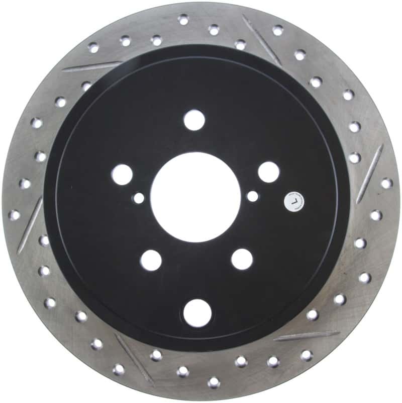 Stoptech — StopTech 08-10 Impreza WRX (Exc STi)/08-10 Impreza Coupe/Sedan Slotted & Drilled Left Rear Rotor
Disc Brake Rotor
Slot/Drill Rotor - view 2