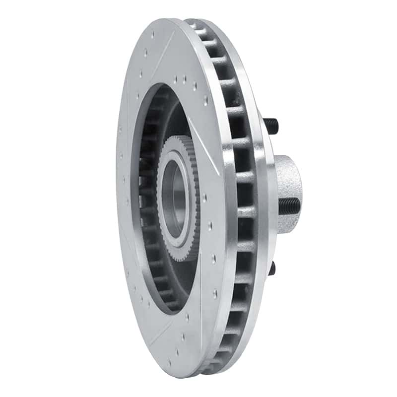 R1 Concepts — R1 1992-2002 Chevrolet Express 1500 Front Right Drilled & Slotted Silver Brake Rotor
R1 Brake Rotor Drill - view 4