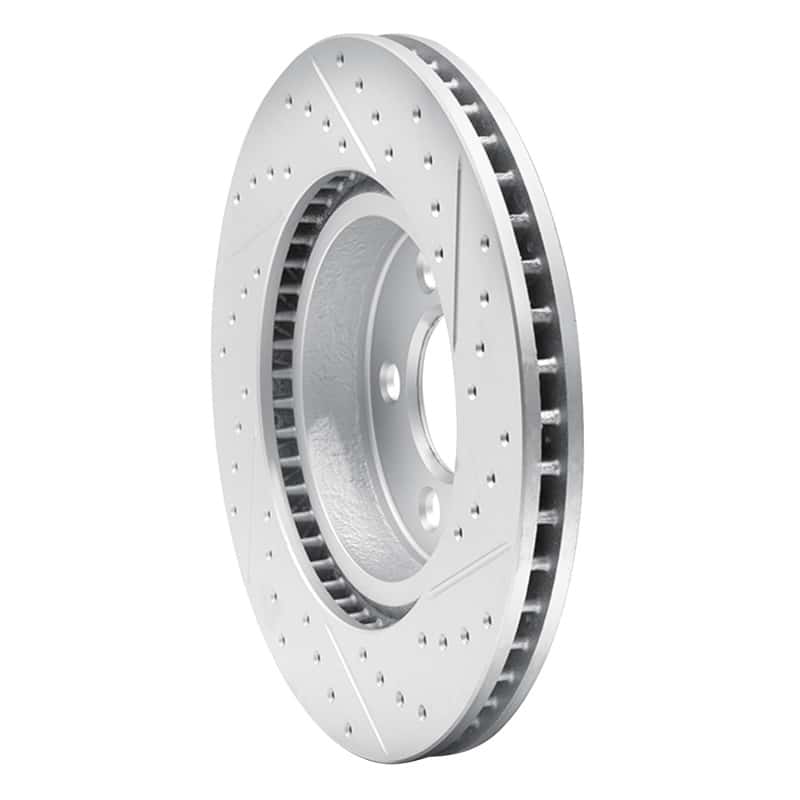 R1 Concepts — R1 07-12 Ford Edge Rear Left Drilled & Slotted Geo-Carbon Rotor - view 4