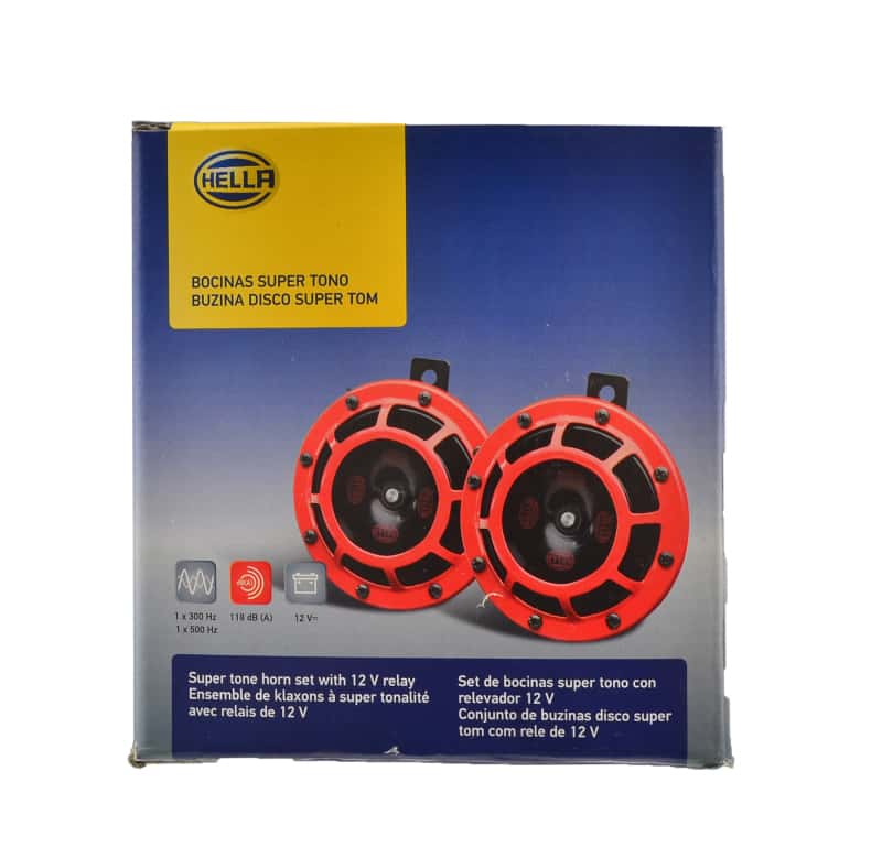 Hella — Hella Supertone Horn Kit 12V 300/500HZ Red (003399803 = 003399801) - view 9