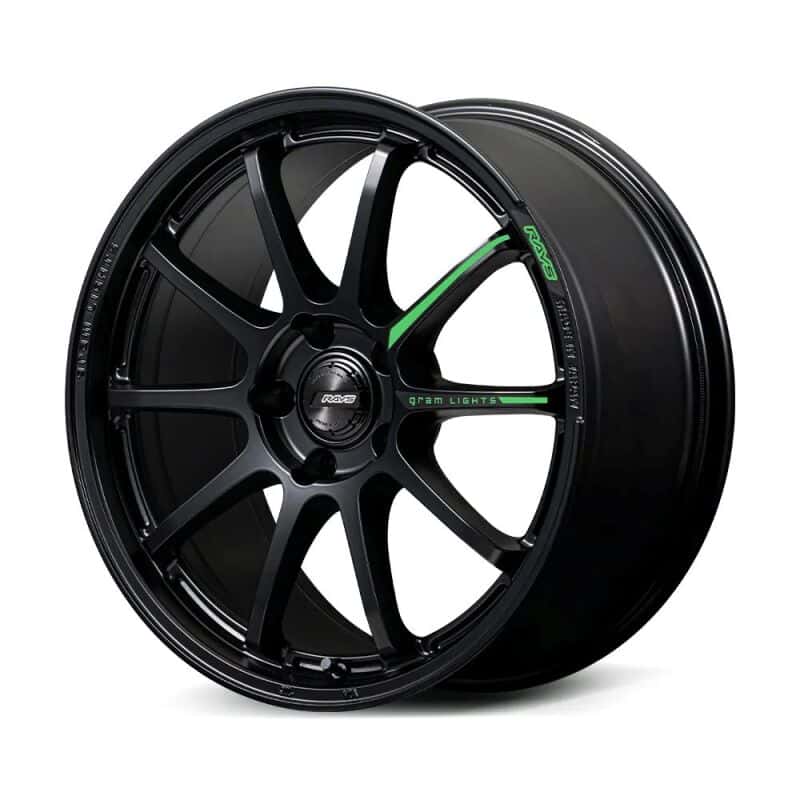 Gram Lights — Gram Lights 57NR LIMITED II 18x8.5 +38 5-120 Semigloss Black Wheel w/ Black Cap/Stickers/Air Valve - view 4