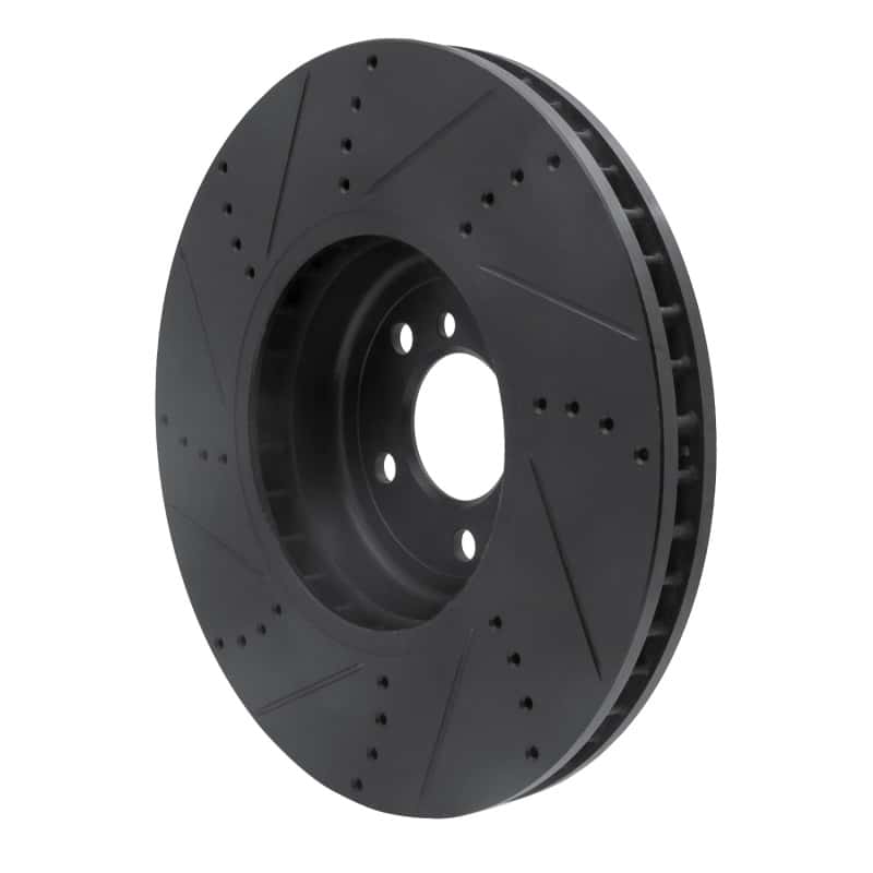 R1 Concepts — R1 09-17 BMW 550I GT Right Front Drilled & Slotted Black Brake Rotor
R1 Brake Rotor Drill - view 4