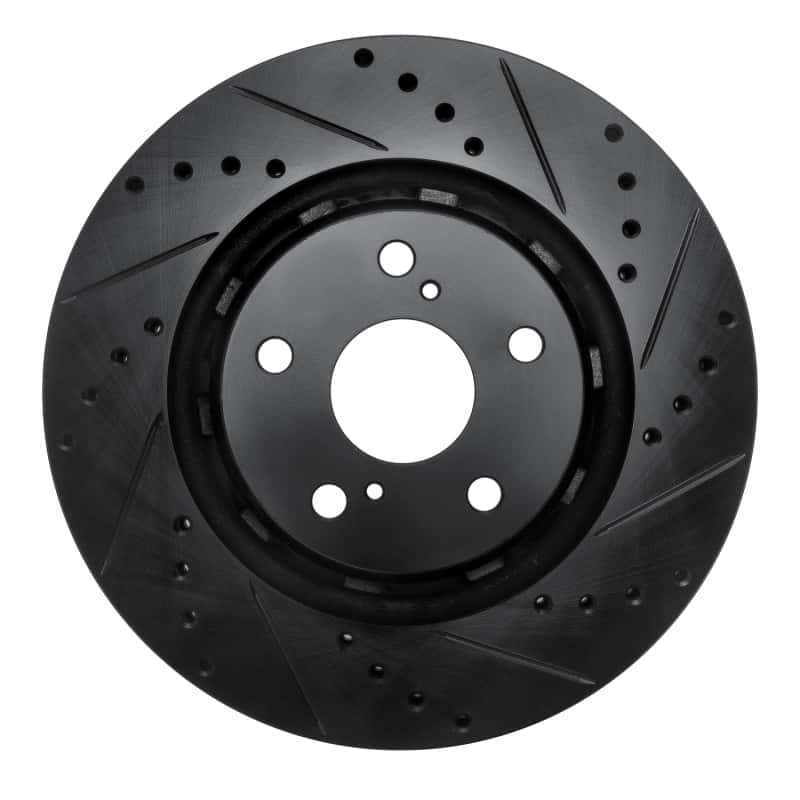 R1 Concepts — R1 09-15 Toyota Venza Front Right Drilled & Slotted Black Brake Rotor
R1 Brake Rotor Drill - view 1