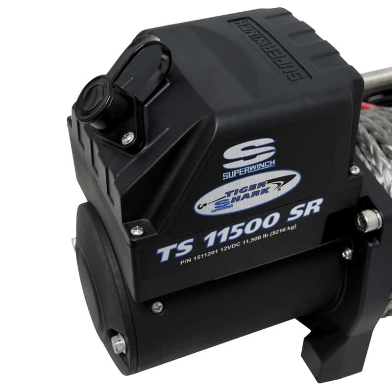 Superwinch — Superwinch 11500 LBS 12V DC 3/8in x 80ft Synthetic Rope Tiger Shark 11500 Winch
Winch - view 6