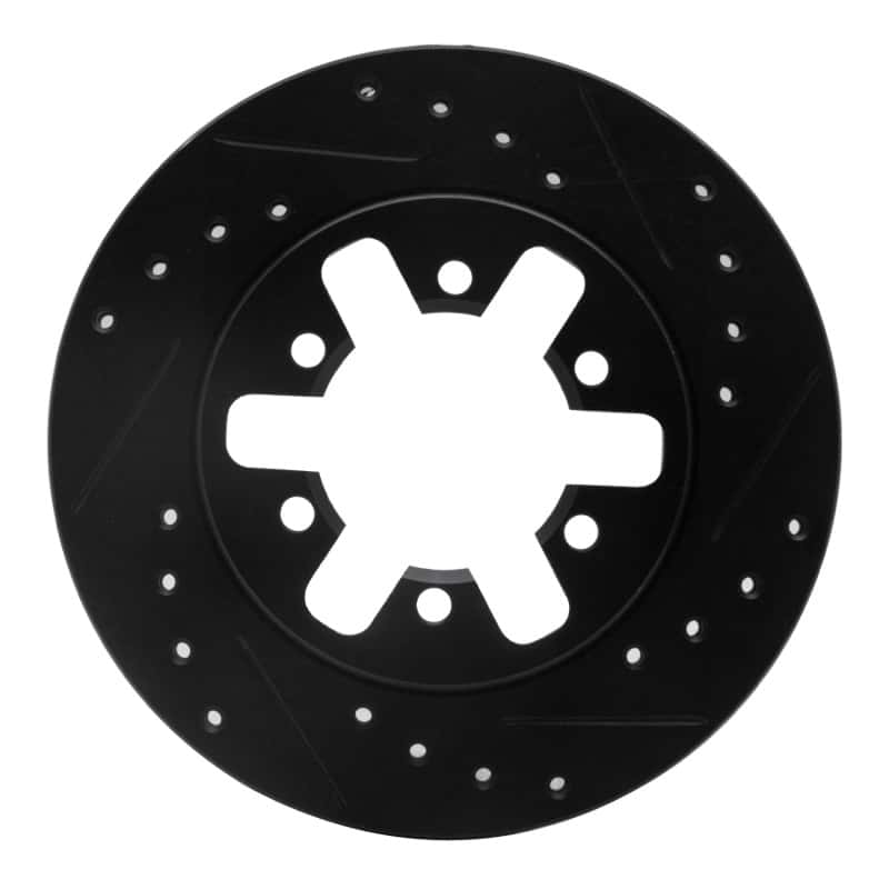 R1 Concepts — R1 82-85 Nissan 720 Datsun Front Left Drilled & Slotted Black Brake Rotor
R1 Brake Rotor Drill - view 1