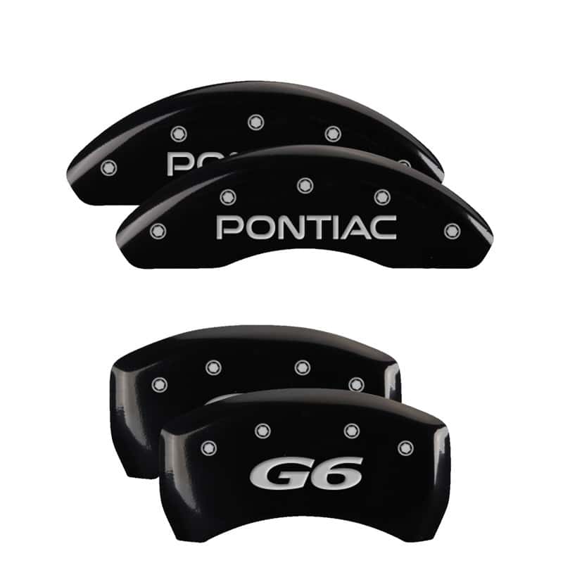 MGP — MGP 4 Caliper Covers Engraved Front Pontiac Engraved Rear G6 Black finish silver ch
Caliper Covers - view 1