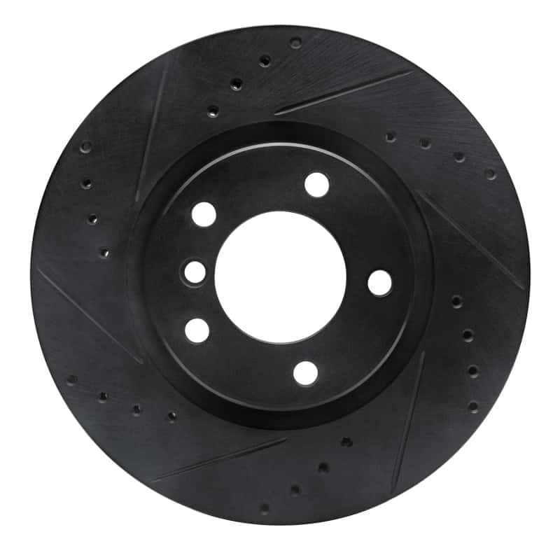 R1 Concepts — R1 95-02 BMW M3 Right Front Drilled & Slotted Black Brake Rotor
R1 Brake Rotor Drill - view 1
