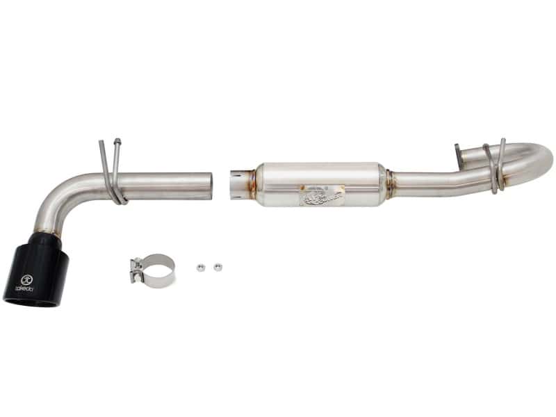 aFe — aFe Takeda 11-16 Scion TC 2.5L 2 1/4-2 1/2in Stainless Steel Axle-Back Exhaust w/Black Tip
Axle-Back Exhaust - view 6