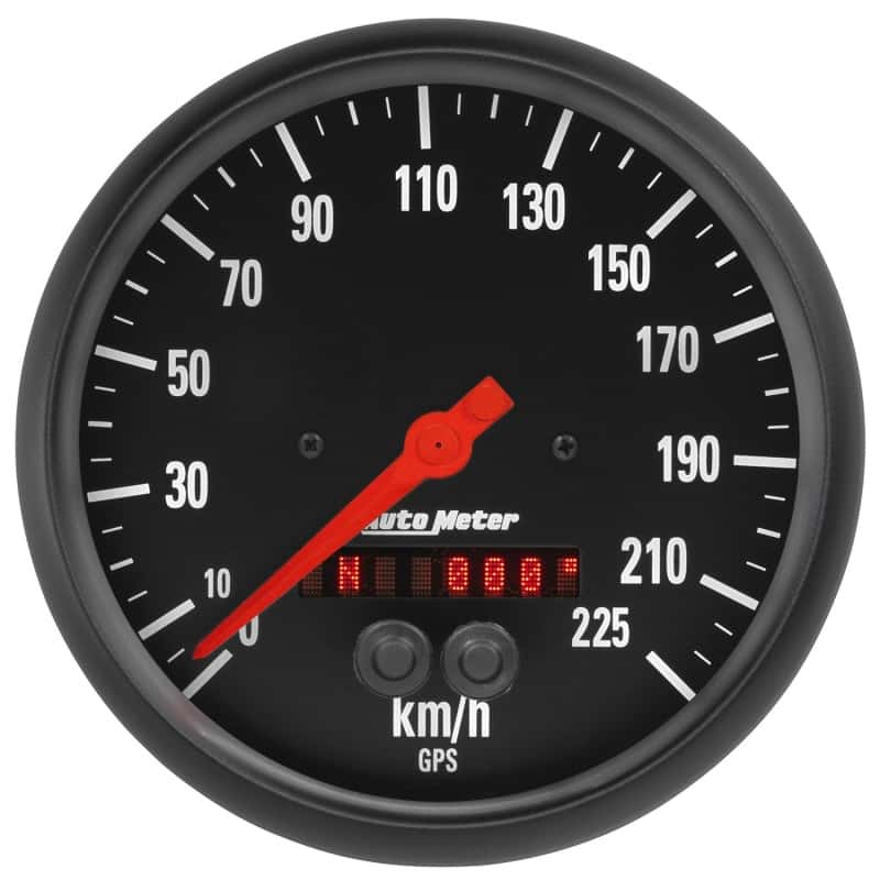 AutoMeter — Autometer Z Series 5in. 225KM/H (GPS) Speedometer Gauge - view 1