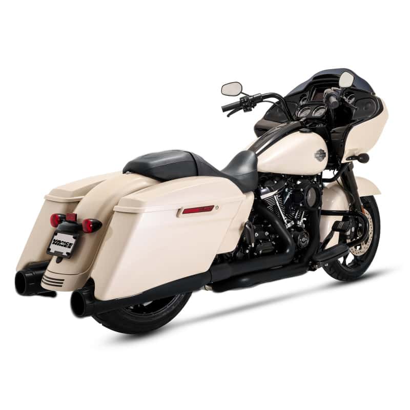 Vance and Hines — Vance & Hines HD Dresser Duals 17-22 Header/Heat Shield Black PCX Header Exhaust - view 1