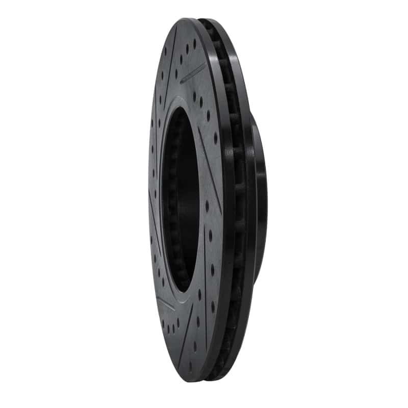 R1 Concepts — R1 93-06 Infiniti G20 Front Right Drilled & Slotted Black Brake Rotor
R1 Brake Rotor Drill - view 4
