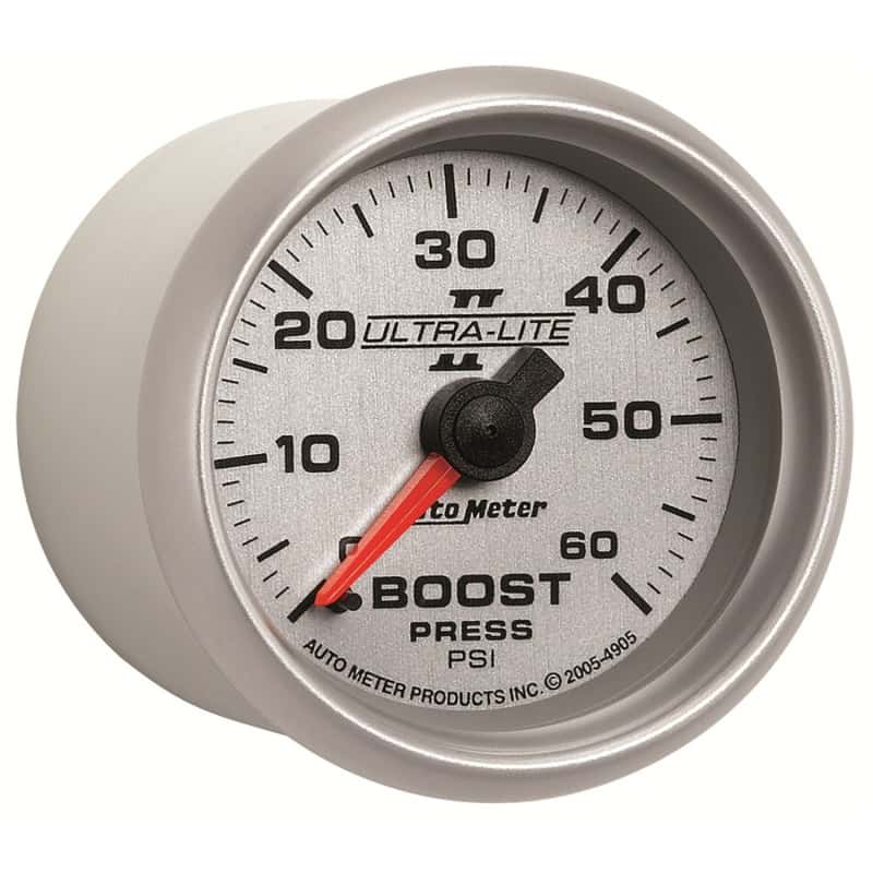 AutoMeter — Autometer Ultra-Lite II 52mm 0-60 PSI Mechanical Boost Gauge
2-1/16" BOOST, 0-60 - view 6
