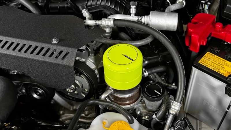 Perrin Performance — PERRIN 15-25 Subaru WRX & 13-26 BRZ/FR-S/86/GR86 Oil Filter Cover - Neon Yellow - view 4