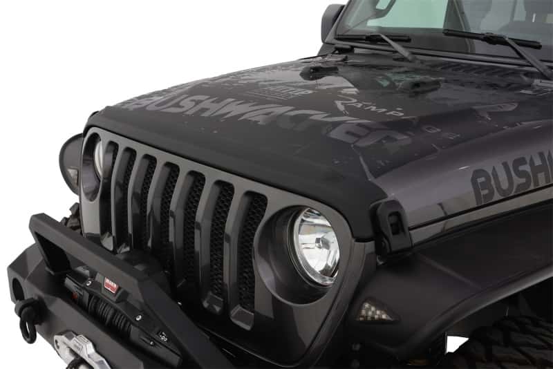Bushwacker — Bushwacker 18-19 Jeep Wrangler Rubicon/Sport//Unlimited/Sport S Hood Stone Guard- Black
Hood Protector
Trail Armor - view 2