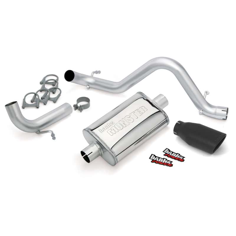 Banks Power — Banks Power 12-15 Jeep 3.6L Wrangler (All) - 2dr Monster Exh Sys - SS Single Exh w/ Black Tip
Performance Exhausts
Monster Exhaust - view 1