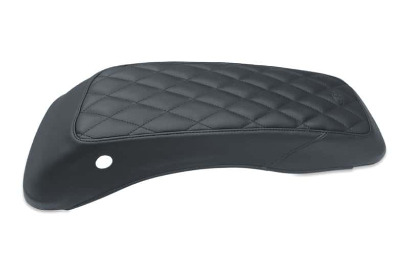 Mustang Motorcycle — Mustang 08-21 Harley FL Touring Harley Saddlebag Lid Covers Diamond Stitch - Black - view 1