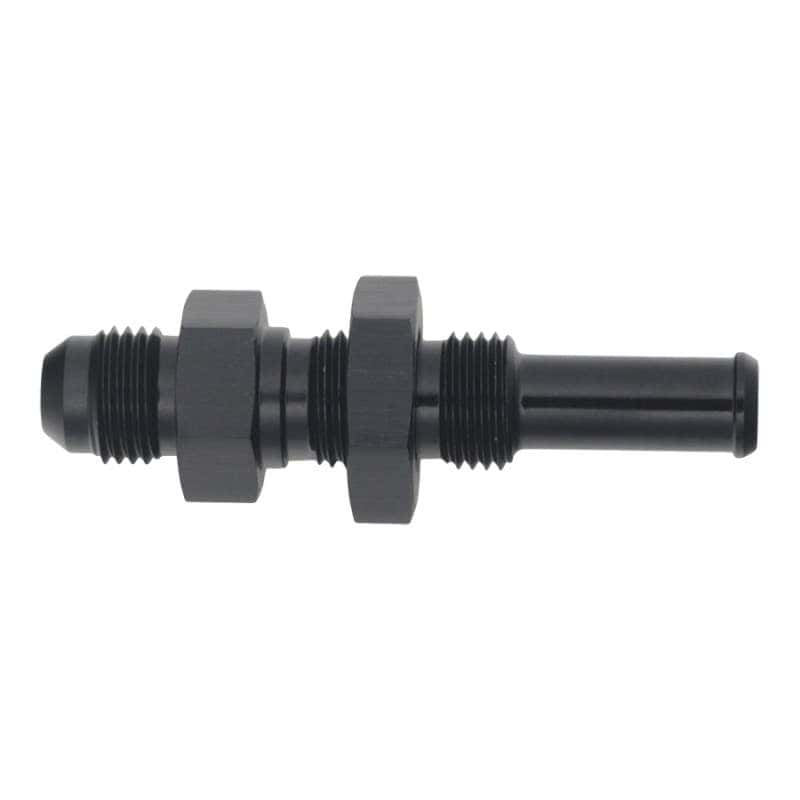 DeatschWerks — DeatschWerks 6AN Male Flare to Straight 3/8in Single Hose Barb - Anodized Matte Black
Lines & Fittings - view 1