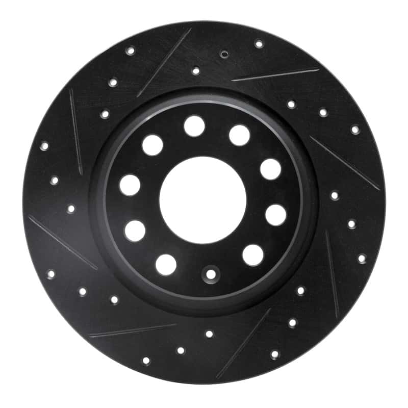 R1 Concepts — R1 05-18 Audi A3 Quattro Rear Left Drilled & Slotted Black Brake Rotor
R1 Brake Rotor Drill - view 1