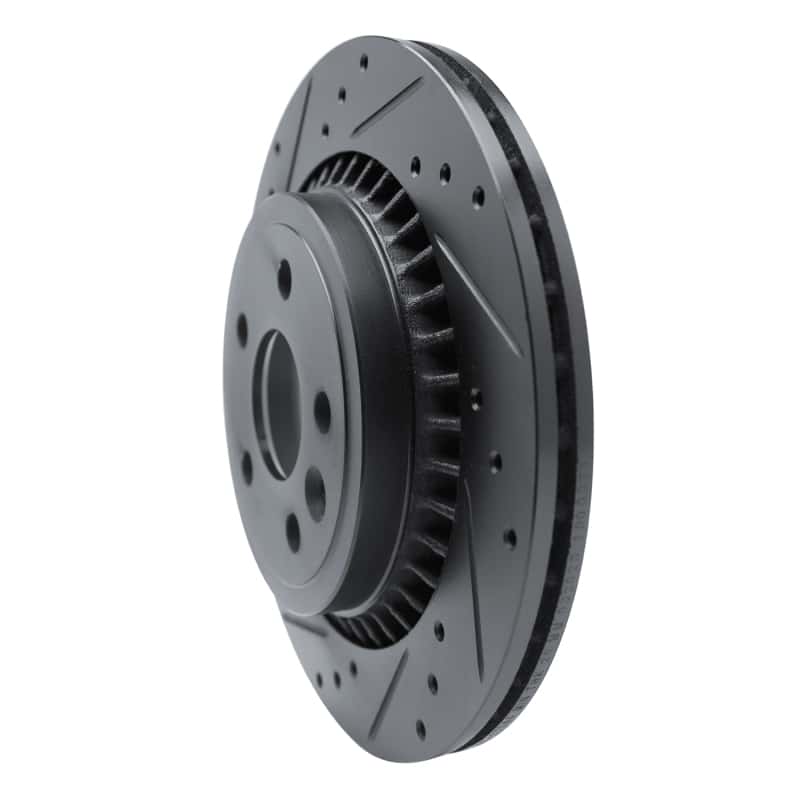 R1 Concepts — R1 10-17 Volvo XC60 Rear Left Drilled & Slotted Black Brake Rotor
R1 Brake Rotor Drill - view 2
