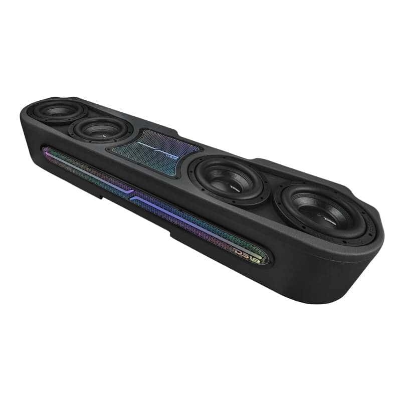 DS18 — DS18 Jeep Gladiator JT 2020-UP 4 x 8in Subwoofers Included (ZR8.2D) Underseat Box Black -LED Lights - view 2