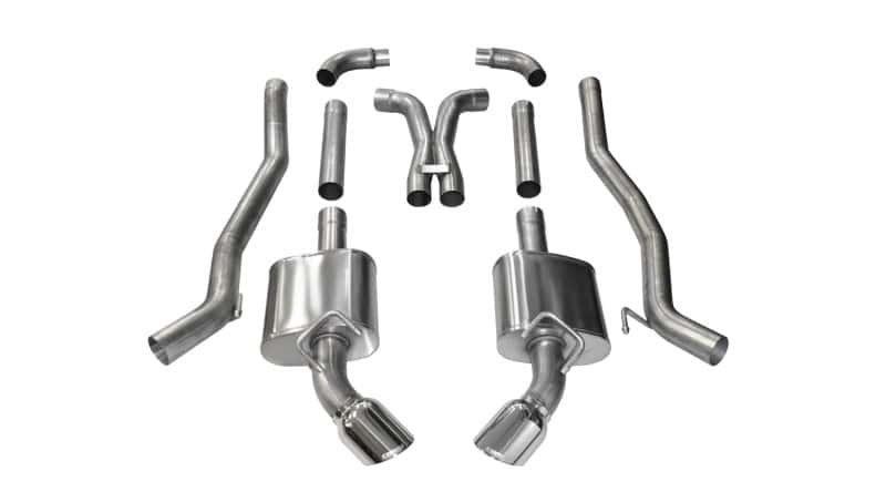 CORSA Performance — Corsa 2011-2015 Chevrolet Camaro SS 6.2L V8 Manual Polished Xtreme 3in Cat-Back
Exhaust - view 3