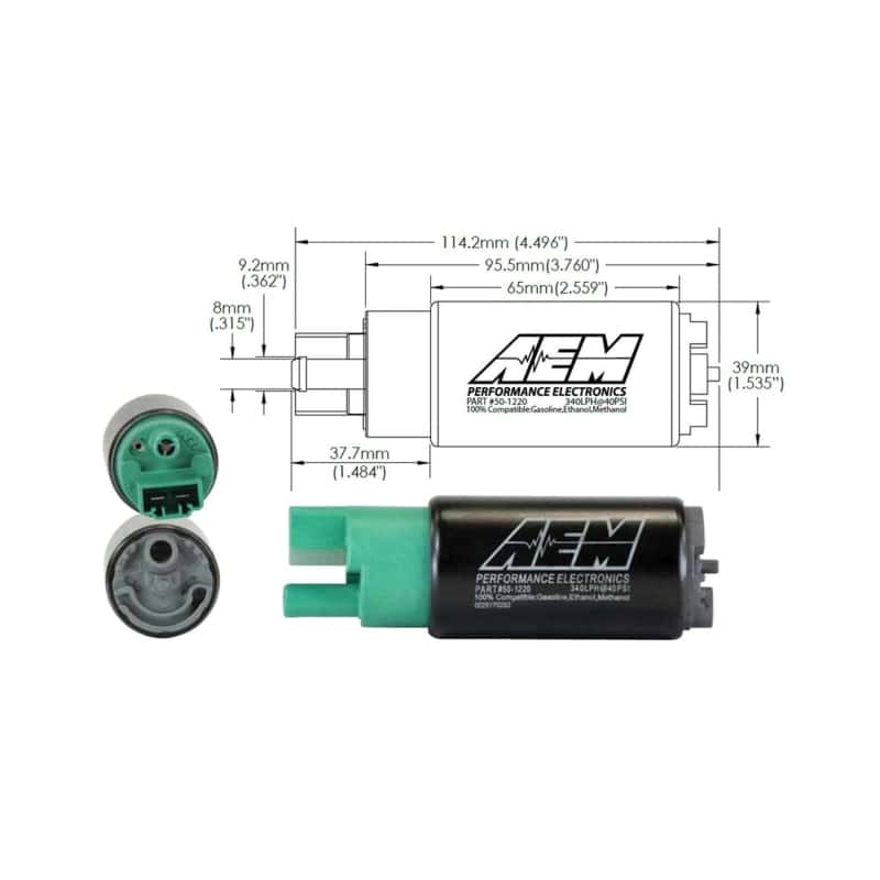 AEM — AEM 340LPH 65mm Fuel Pump Kit w/o Mounting Hooks - Ethanol Compatible
Hi Flow Fuel Pump
High Flow In-Tank - view 8