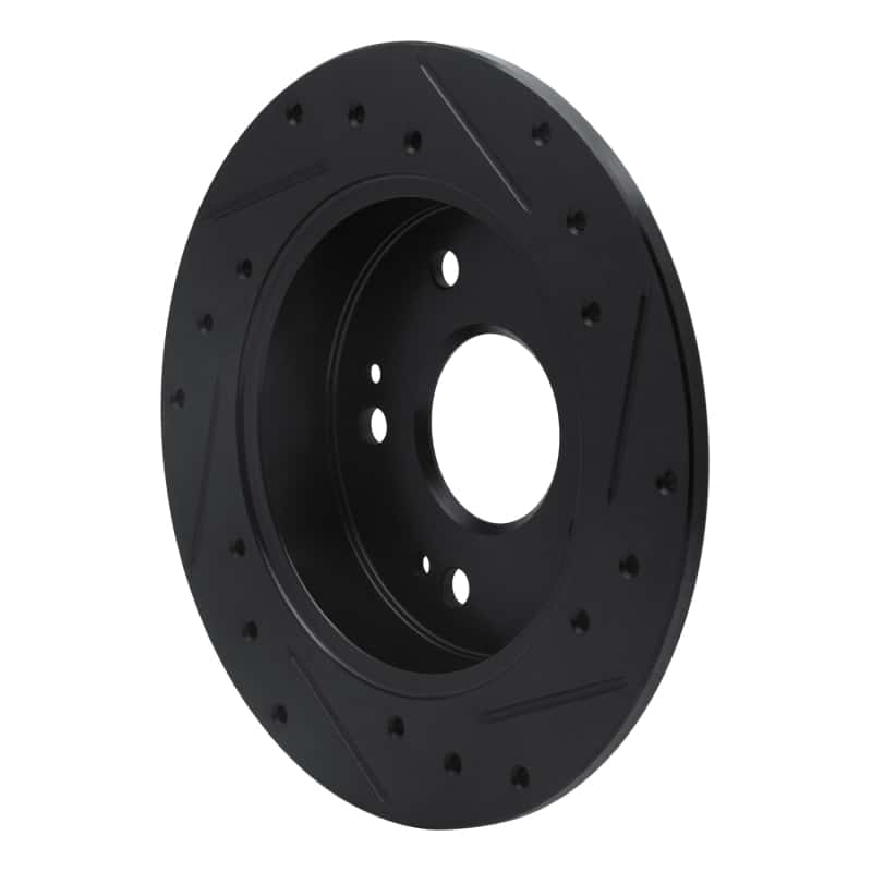 R1 Concepts — R1 97-15 Acura ILX Rear Left Drilled & Slotted Black Brake Rotor
R1 Brake Rotor Drill - view 4