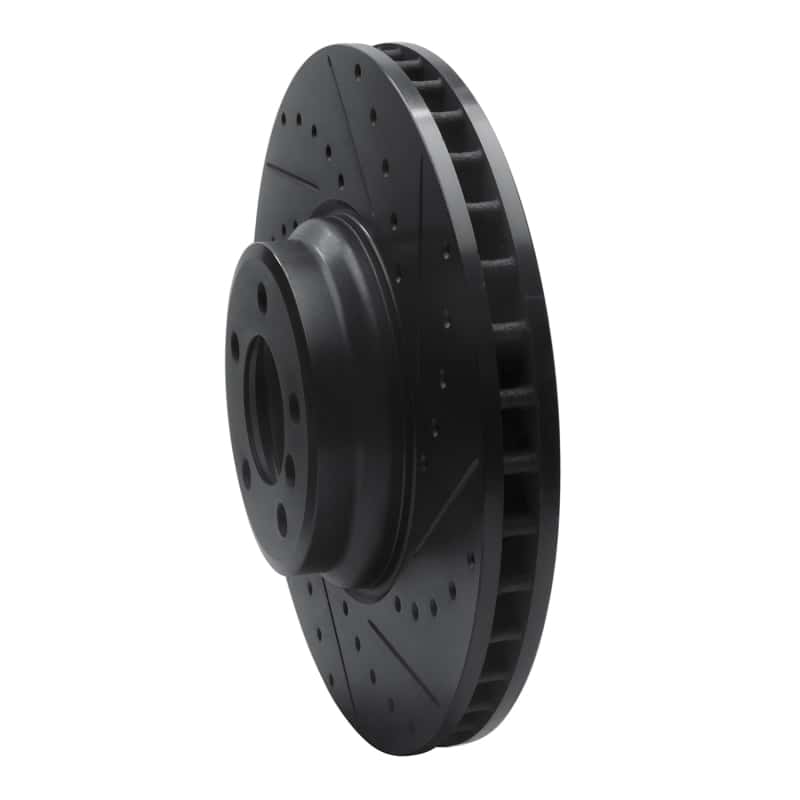 R1 Concepts — R1 2007-2008 BMW ALPINA B7 Front Right Drilled & Slotted Black Brake Rotor
R1 Brake Rotor Drill - view 2