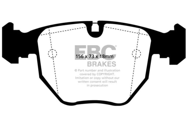 EBC — EBC 00-04 BMW M5 5.0 (E39) Redstuff Front Brake Pads
Disc Brake Pad - view 1