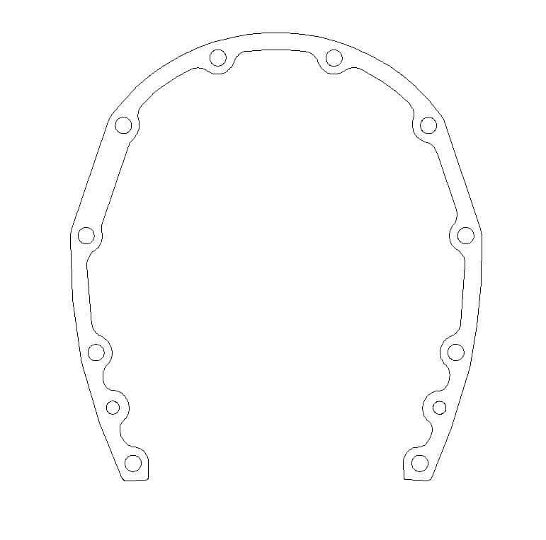 Cometic Gasket — Cometic Chevrolet Gen-1 Small Block V8 .031in Fiber Timing Cover Gasket
Timing Gasket - view 1