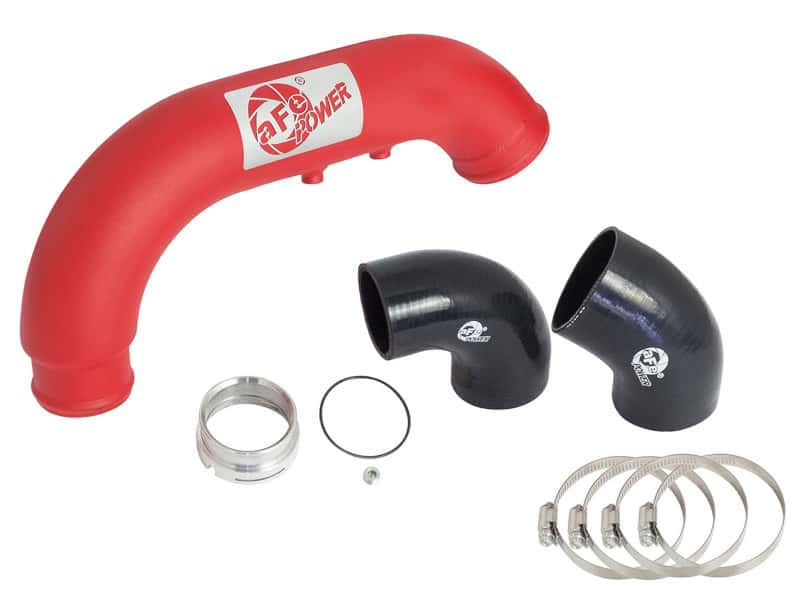 aFe — aFe BladeRunner 3in Red IC Tube Cold Side w/ Coupling & Clamp Kit 2016 GM Colorado/Canyon 2.8L
Cold Charge Pipe - view 3