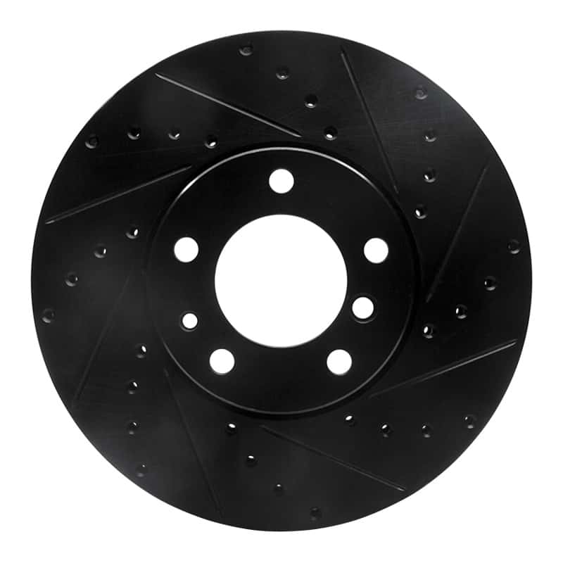 R1 Concepts — R1 91-01 BMW 850CI Front Right Drilled & Slotted Black Brake Rotor
R1 Brake Rotor Drill - view 1