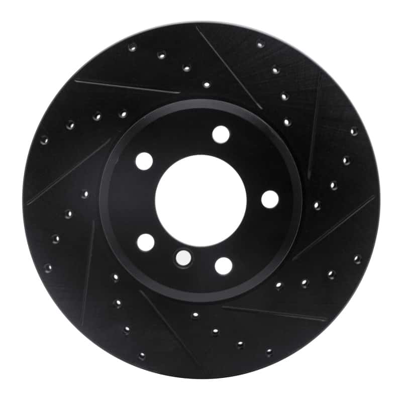 R1 Concepts — R1 04-10 BMW 528I xDrive Front Right Drilled & Slotted Black Brake Rotor
R1 Brake Rotor Drill - view 1