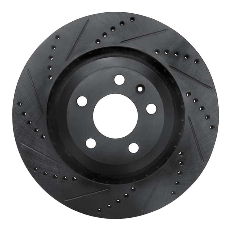 R1 Concepts — R1 05-11 Audi A6 Quattro Rear Left Drilled & Slotted Black Brake Rotor
R1 Brake Rotor Drill - view 1