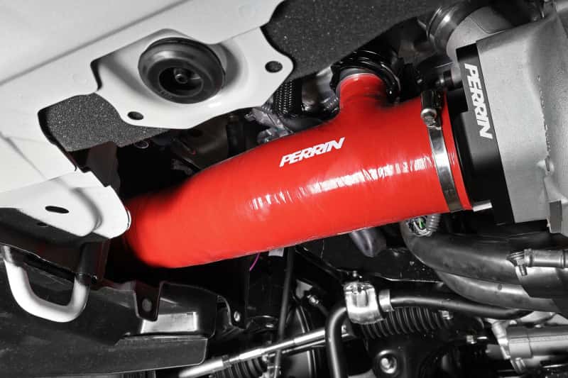 Perrin Performance — PERRIN 22-24 Subaru WRX / 20-25 LGT & OBXT Turbo Inlet Hose w/Turbo Adapter Flange (Long) - Red - view 11