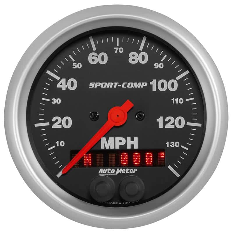 AutoMeter — Autometer Sport-Comp 3-3/8 inch 140 MPH Electronic Speedometer w/ GPS Rally Nav Display Gauge
3-3/8" SPEEDO, 140 M - view 2