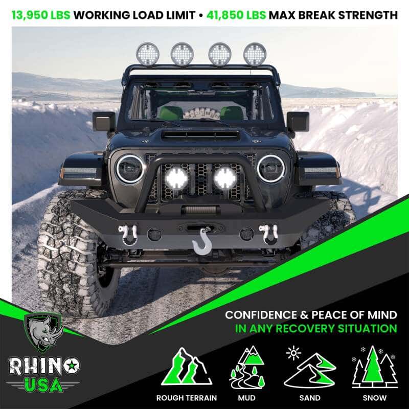 Rhino USA — Rhino USA 3/4In D-Ring Shackle Set (2-Pack) Matte Black
Tow Hook - view 8