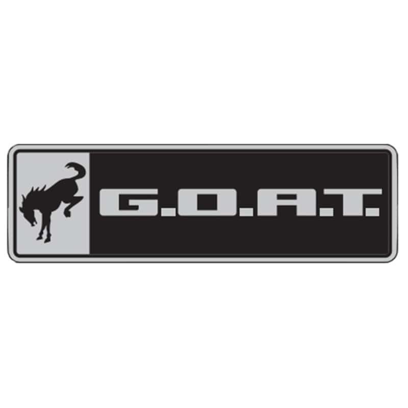 Ford Racing — Ford Racing Bronco/Bronco Sport G.O.A.T. Badge - Black/Chrome
Grl/FndVnt/BdyKt - view 2