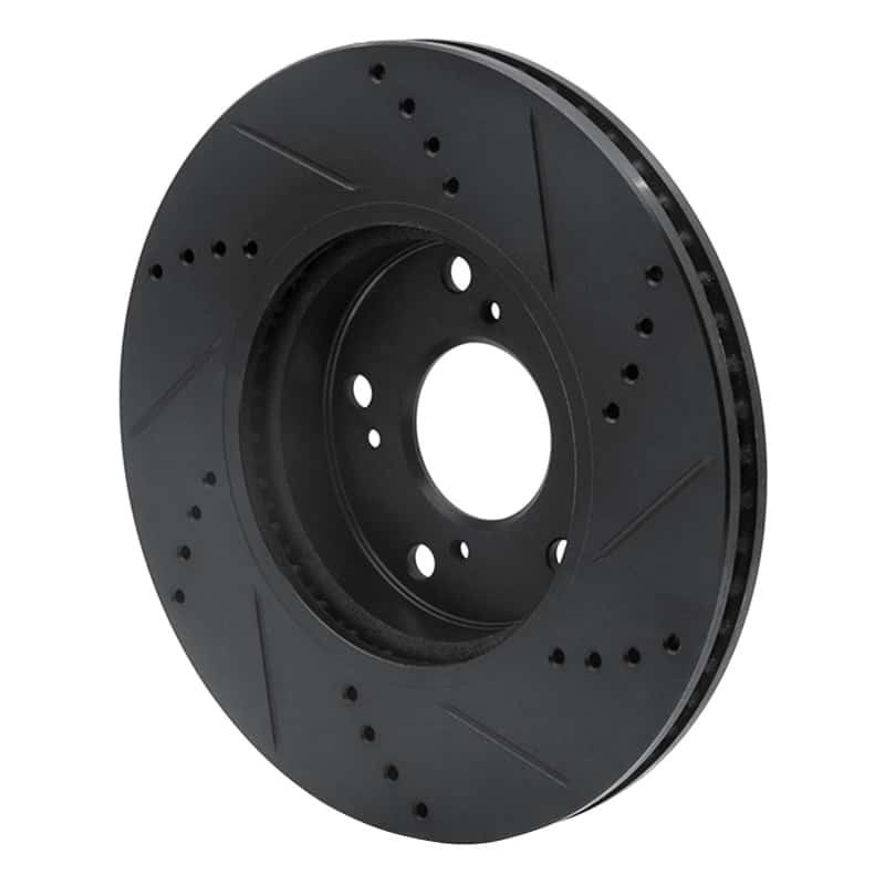 R1 Concepts — R1 2016-2025 Honda Accord Coupe Front Left Drilled & Slotted Black Brake Rotor
R1 Brake Rotor Drill - view 4