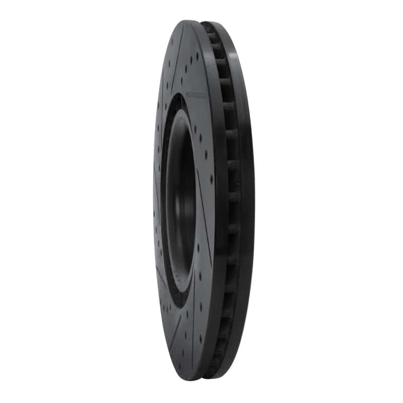R1 Concepts — R1 08-11 Saab 9-3 Front Right Drilled & Slotted Black Brake Rotor
R1 Brake Rotor Drill - view 4