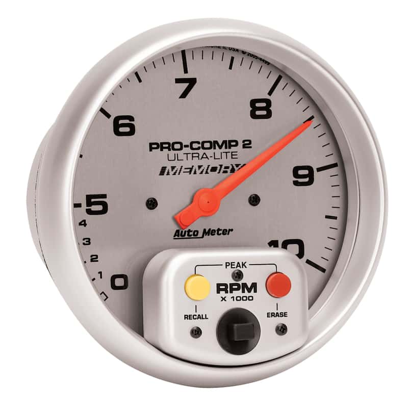 AutoMeter — Autometer Ultra-Lite 5 inch 10K RPM In Dash Dual Range w/ Memory Tachometer
5" TACH, 10,000 RPM, - view 6