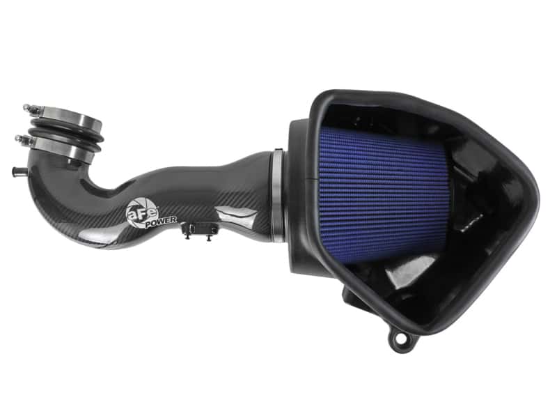 aFe — aFe 19-20 GM Trucks 5.3L/6.2L Track Series Carbon Fiber Cold Air Intake System With Pro 5R Filters
Track Series Intake  - view 7